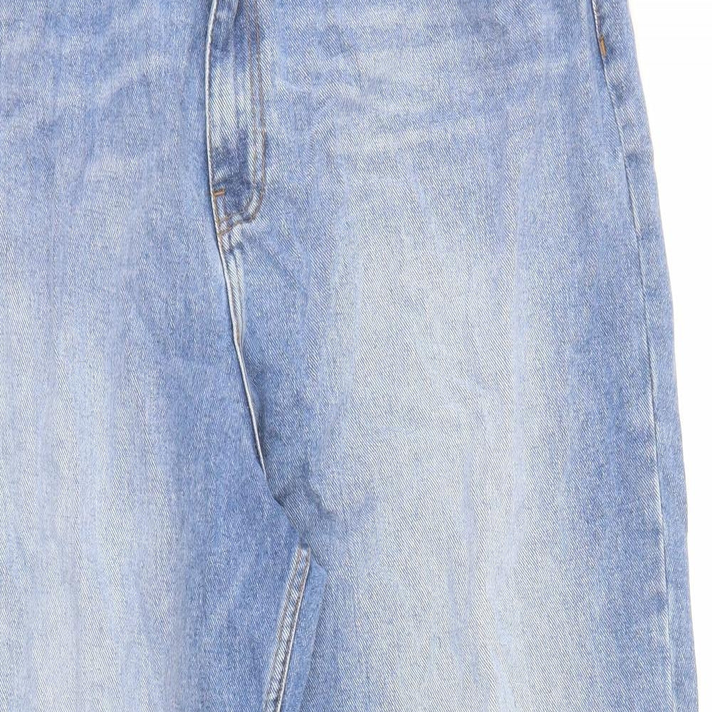 In the Style Womens Blue Cotton Straight Jeans Size 24 L28 in Regular Zip