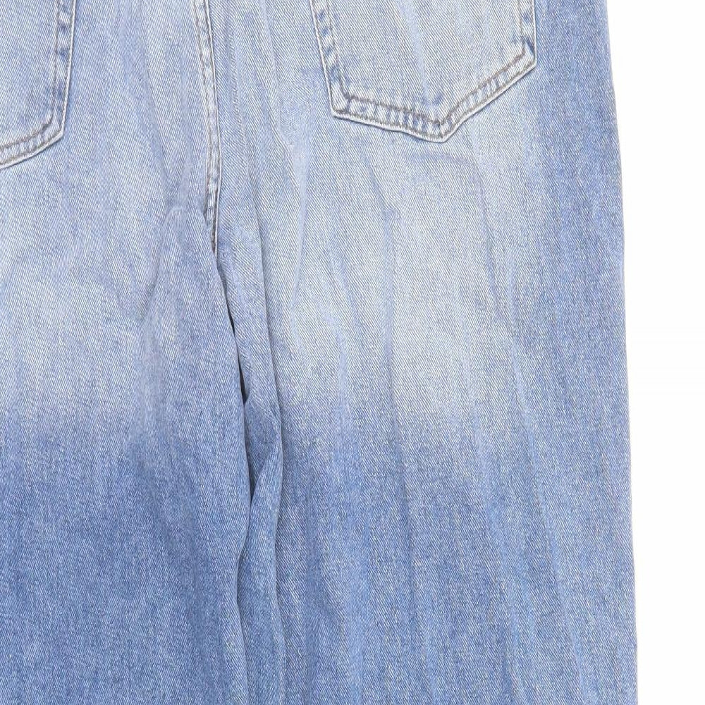 In the Style Womens Blue Cotton Straight Jeans Size 24 L28 in Regular Zip