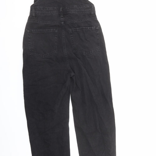 Denim & Co. Womens Black Cotton Straight Jeans Size 4 L28 in Regular Button - Dungarees