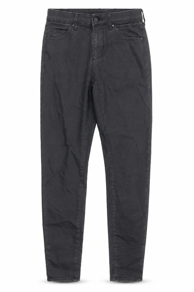 Topshop Womens Black Cotton Skinny Jeans Size 26 in L30 in Regular Zip - Coated
