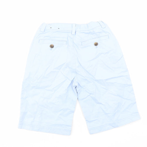 Brooks Brothers Boys Blue Cotton Chino Shorts Size 10 Years Regular Buckle - Elastic Waist