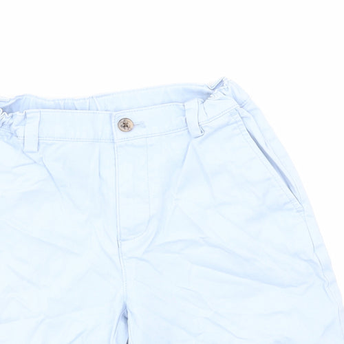 Brooks Brothers Boys Blue Cotton Chino Shorts Size 10 Years Regular Buckle - Elastic Waist