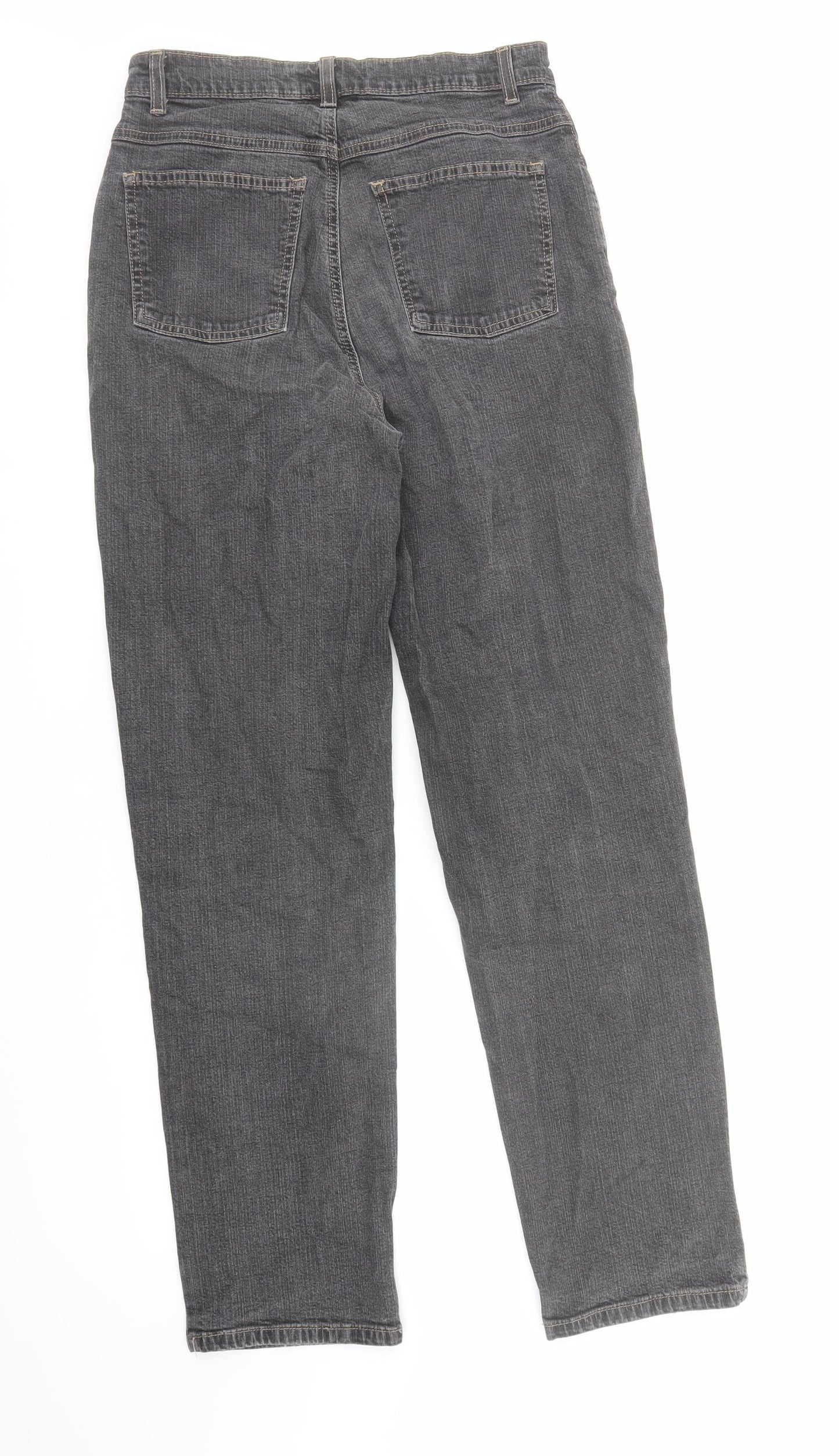 Relativity Womens Grey Cotton Straight Jeans Size 6 L30 in Regular Zip