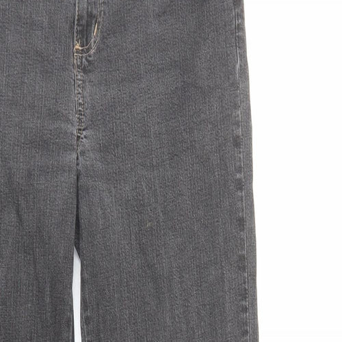 Relativity Womens Grey Cotton Straight Jeans Size 6 L30 in Regular Zip