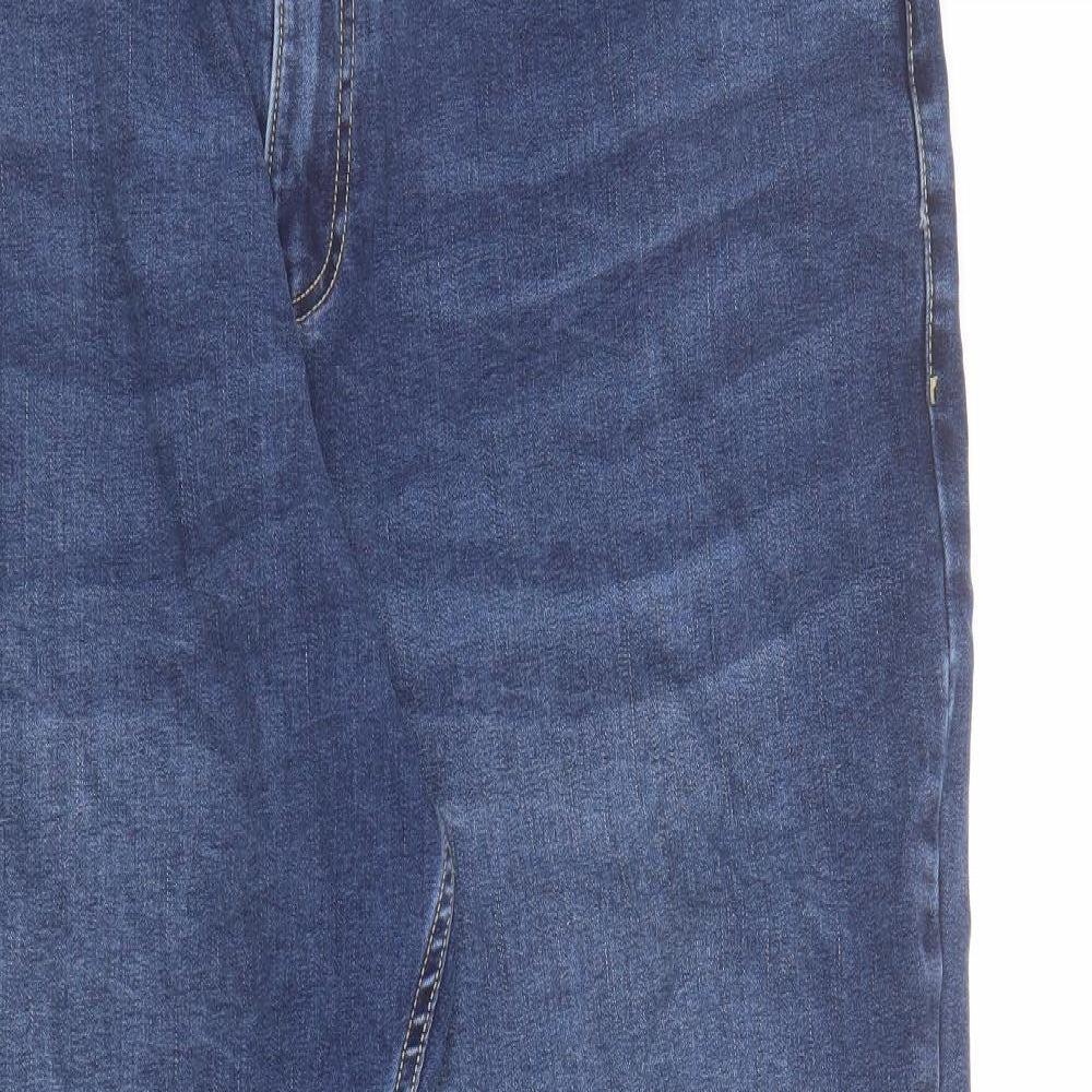 Jacamo Mens Blue Cotton Straight Jeans Size 46 in L29 in Regular Zip