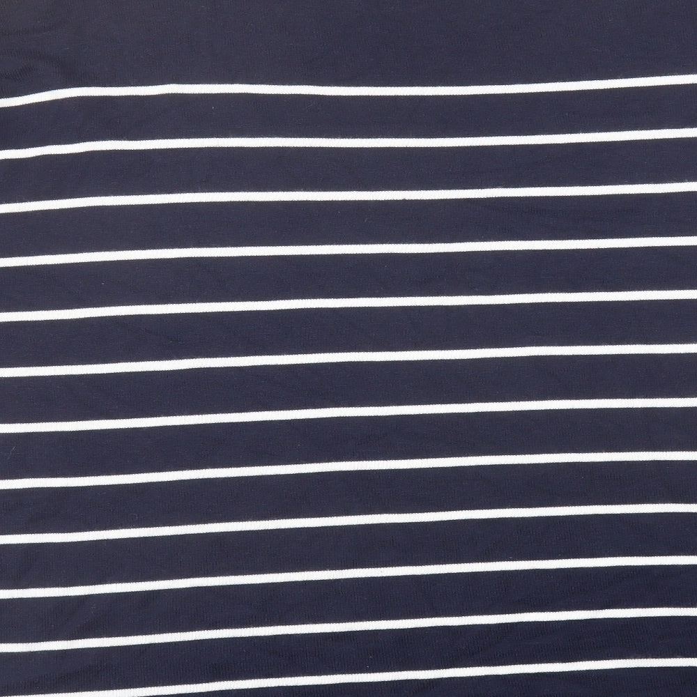 box2 Womens Blue Boat Neck Striped Cotton Pullover Jumper Size 22 - Size 22-24 Oversized
