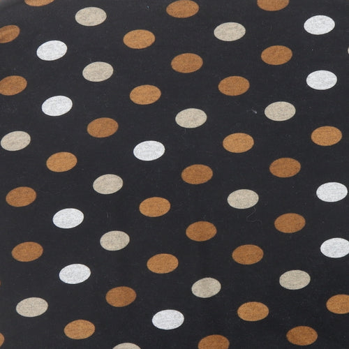 Stella Morgan Womens Black Boat Neck Polka Dot Polyester Pullover Jumper Size 10 - Oversized