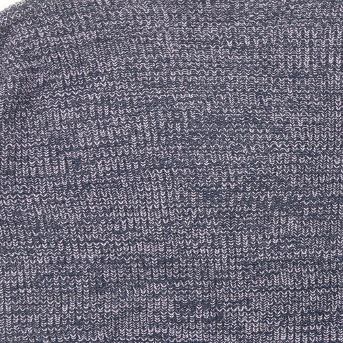 Capsule Womens Purple V-Neck Acrylic Pullover Jumper Size L