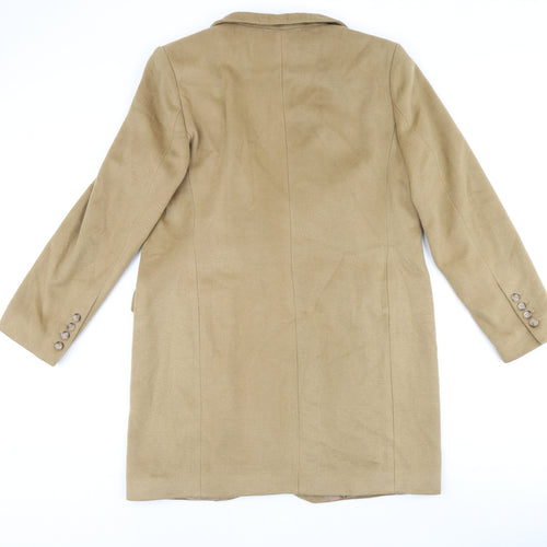 Limited Collection Womens Beige Overcoat Coat Size 14 Button