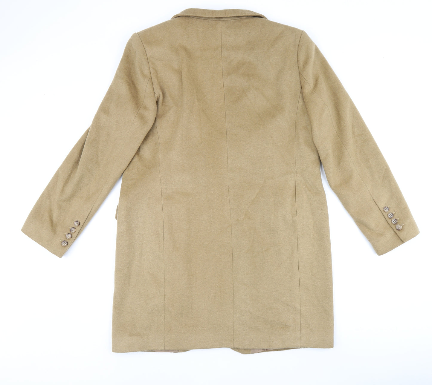 Limited Collection Womens Beige Overcoat Coat Size 14 Button