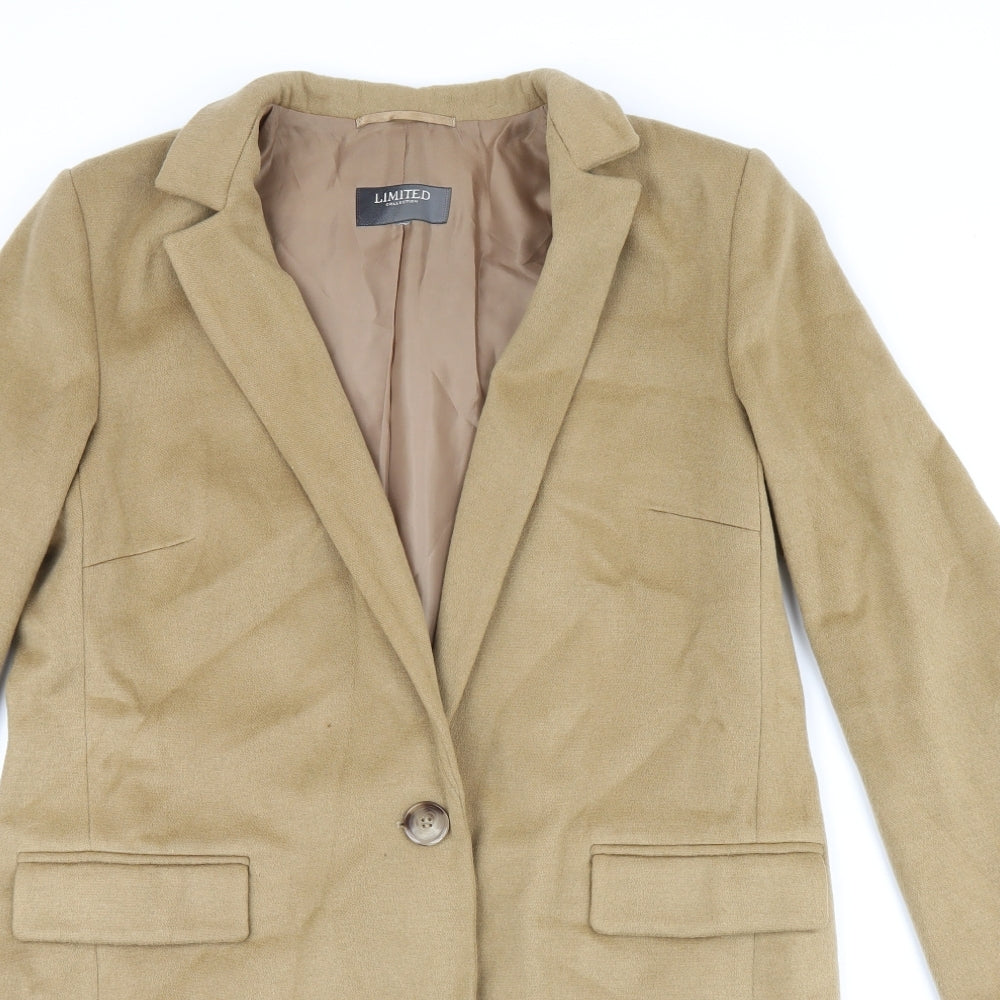 Limited Collection Womens Beige Overcoat Coat Size 14 Button