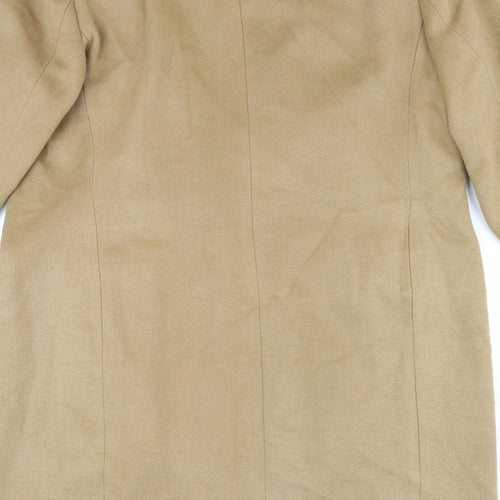 Limited Collection Womens Beige Overcoat Coat Size 14 Button