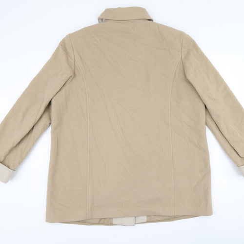 Marks and Spencer Womens Beige Overcoat Coat Size 18 Button
