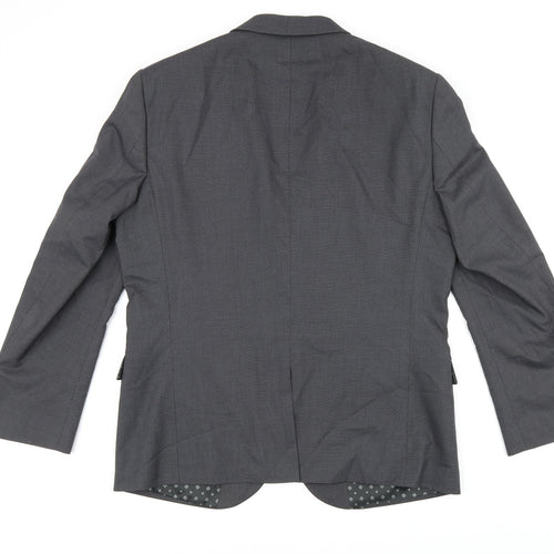NEXT Mens Grey Polyester Jacket Suit Jacket Size 42 Regular