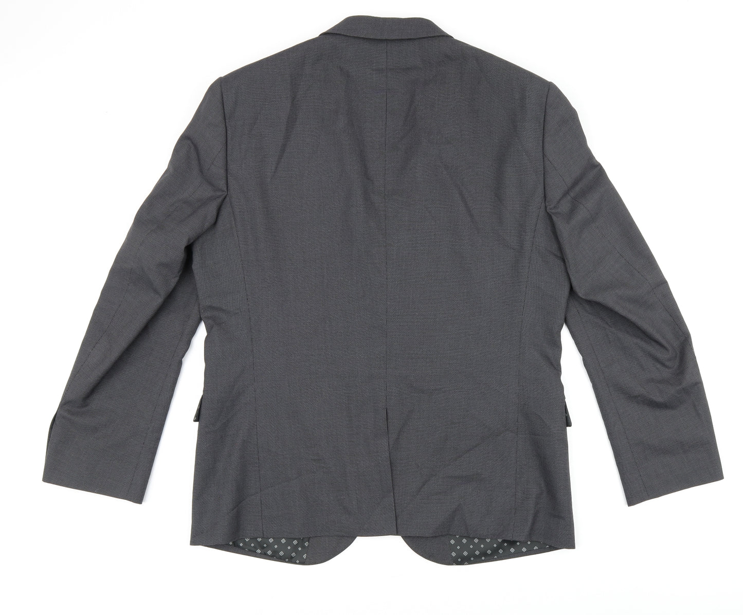 NEXT Mens Grey Polyester Jacket Suit Jacket Size 42 Regular