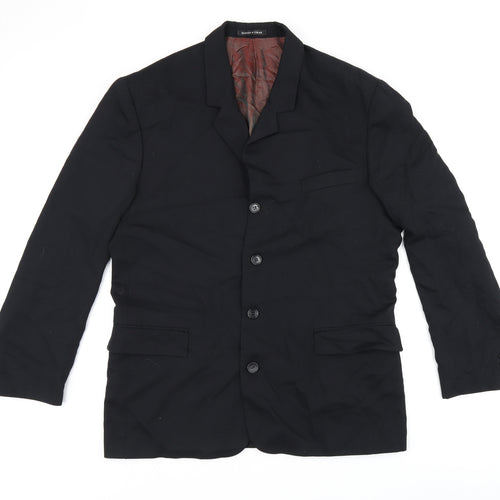 Woods & Gray Mens Black Jacket Blazer Size M Button