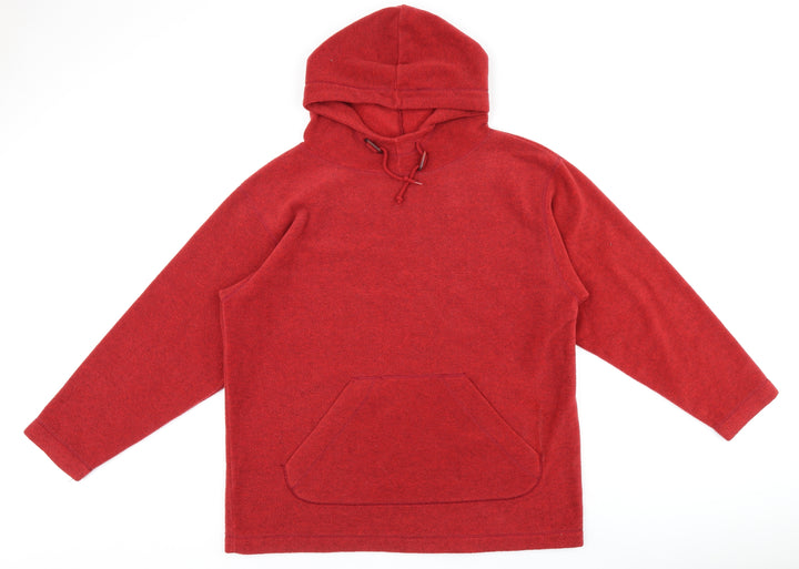 St Michael Womens Red Polyester Pullover Hoodie Size 12 Pullover