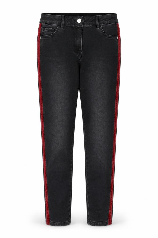 Matalan Womens Grey Cotton Straight Jeans Size 12 L27 in Regular Zip