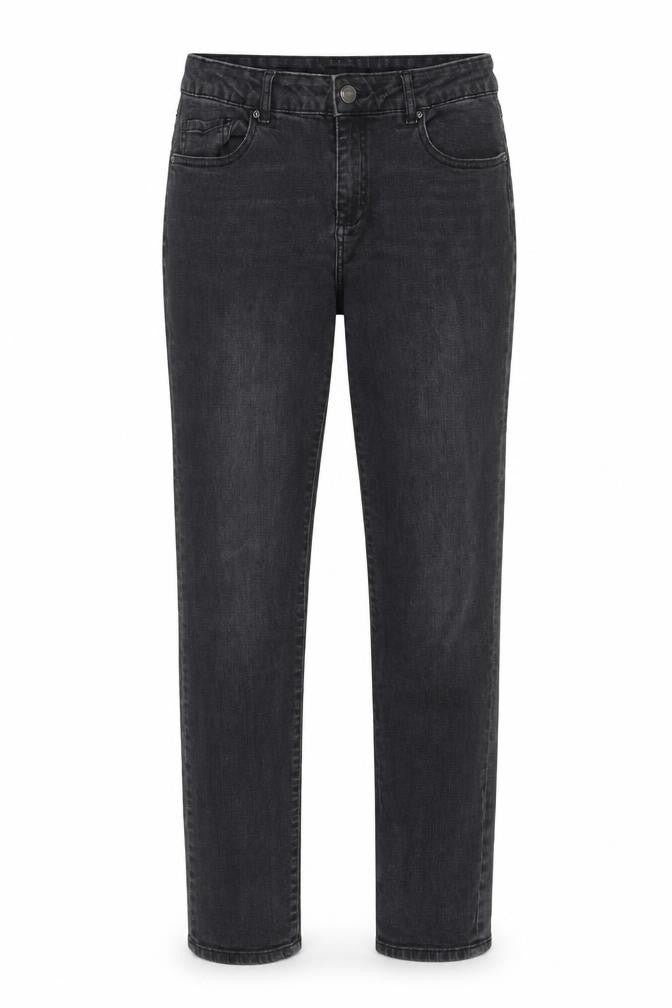 R Essential Womens Grey Cotton Straight Jeans Size 10 L30 in Regular Zip