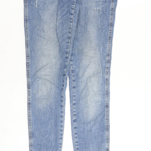 H&M Womens Blue Cotton Straight Jeans Size 28 in L32 in Regular Zip