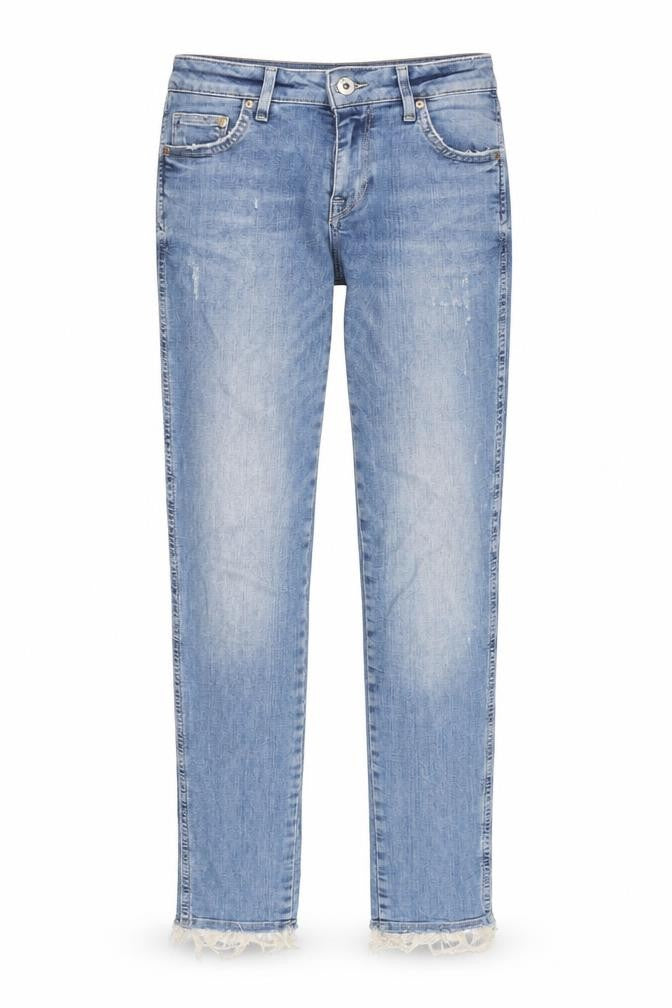 H&M Womens Blue Cotton Straight Jeans Size 28 in L32 in Regular Zip