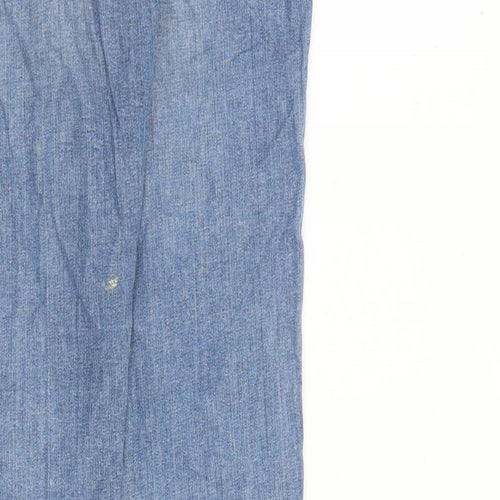 H&M Womens Blue Cotton Straight Jeans Size 28 in L32 in Regular Zip