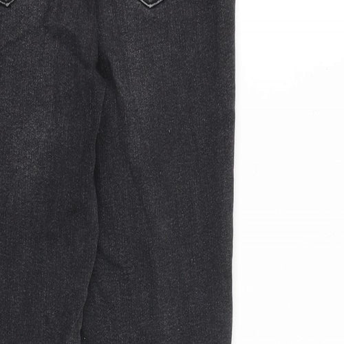 H&M Womens Grey Cotton Skinny Jeans Size 10 L30 in Regular Zip