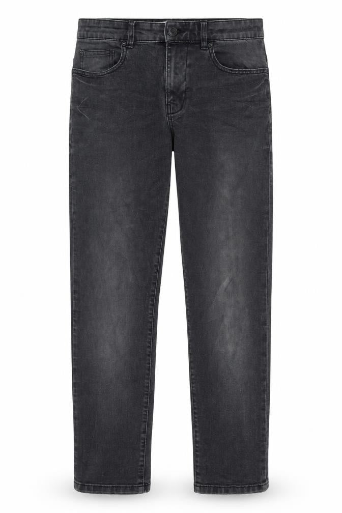 Easy Mens Grey Cotton Straight Jeans Size 30 in L32 in Regular Zip