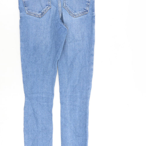 New Look Girls Blue Cotton Skinny Jeans Size 13 Years L26 in Regular Zip