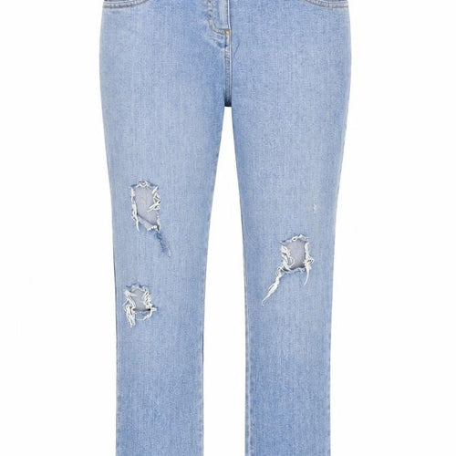 Vildnis Womens Blue Cotton Straight Jeans Size M L27 in Regular Zip