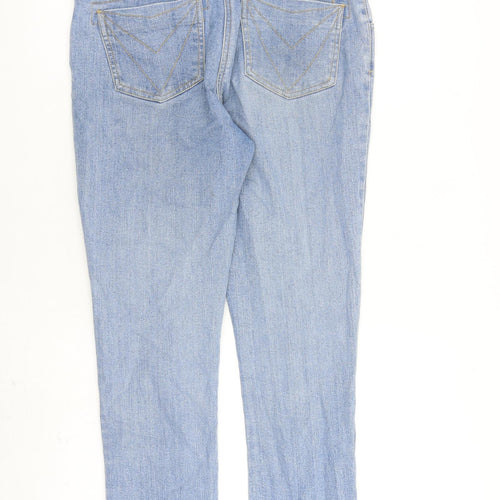 Vildnis Womens Blue Cotton Straight Jeans Size M L27 in Regular Zip