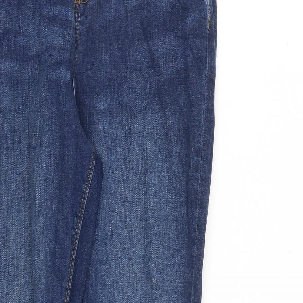 Dorothy Perkins Womens Blue Cotton Straight Jeans Size 8 L28 in Slim Zip