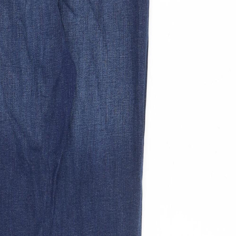 Dorothy Perkins Womens Blue Cotton Straight Jeans Size 8 L28 in Slim Zip