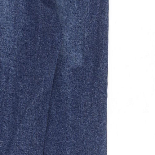 Topshop Womens Blue Cotton Straight Jeans Size 26 in L20 in Regular Zip