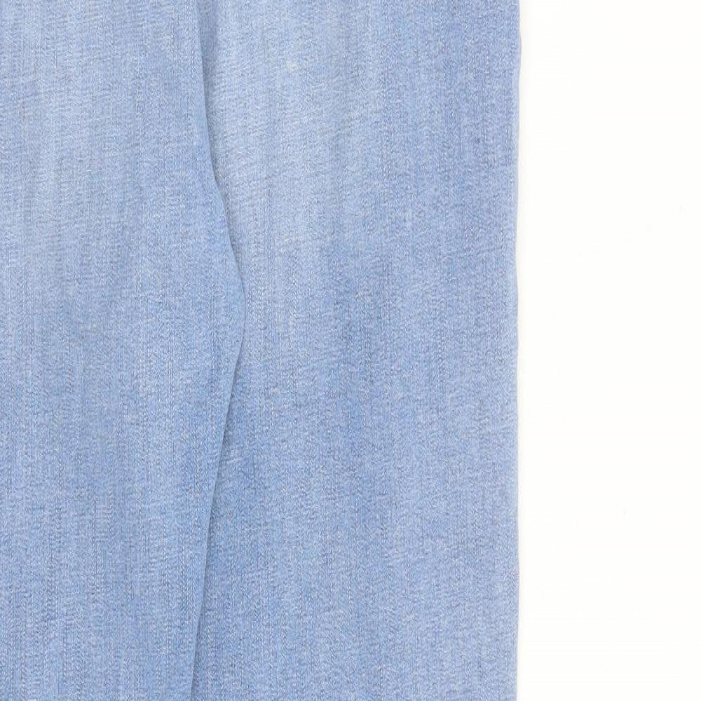 Per Una Womens Blue Cotton Skinny Jeans Size 18 L27 in Regular Zip