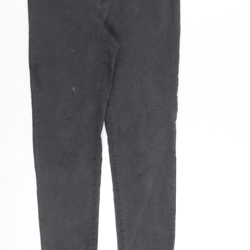 Zara Womens Grey Cotton Skinny Jeans Size 12 L30 in Regular Zip