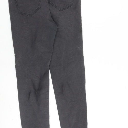 Zara Womens Grey Cotton Skinny Jeans Size 12 L30 in Regular Zip