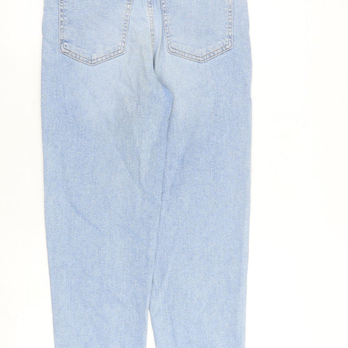 George Womens Blue Cotton Mom Jeans Size 10 L28 in Regular Zip