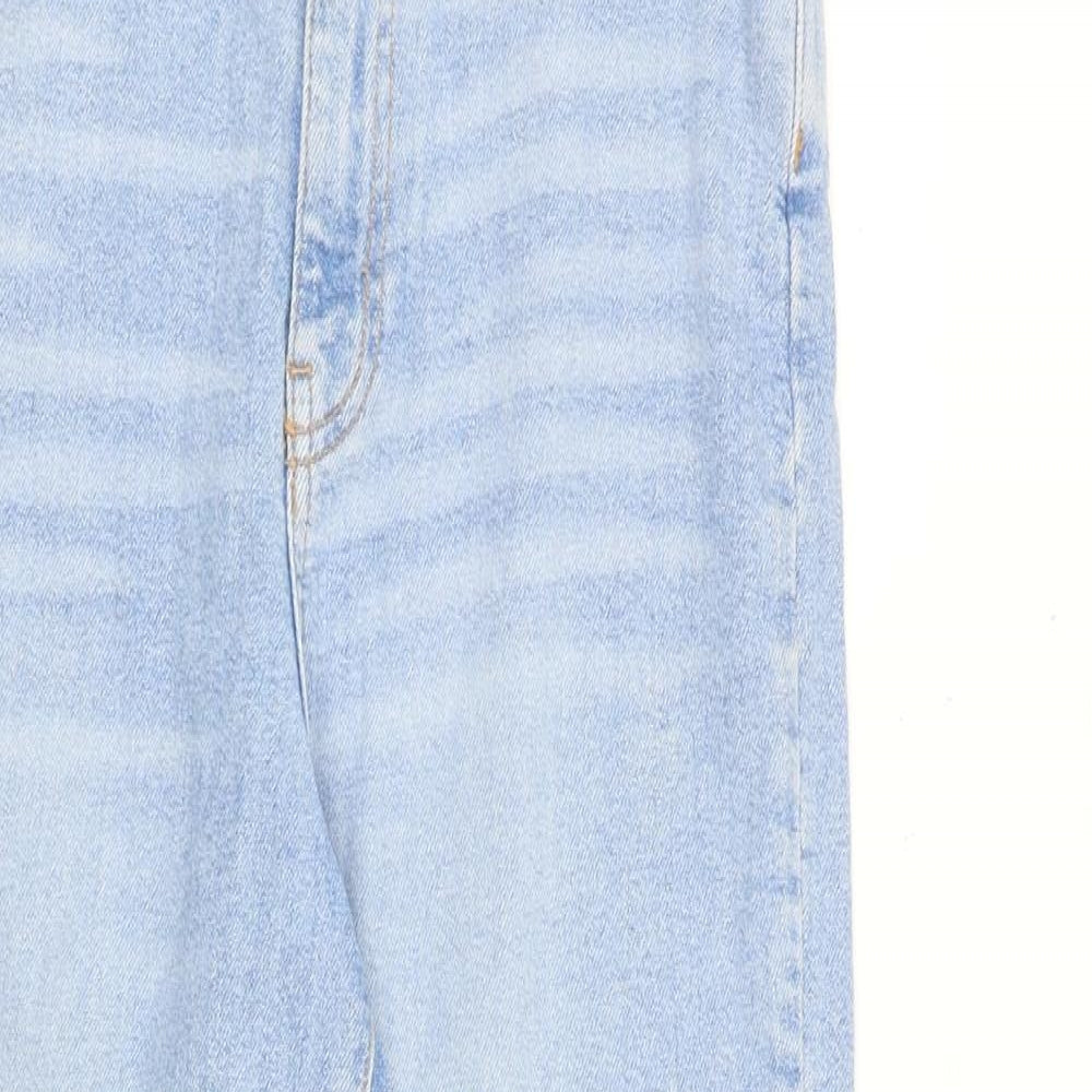 George Womens Blue Cotton Mom Jeans Size 10 L28 in Regular Zip