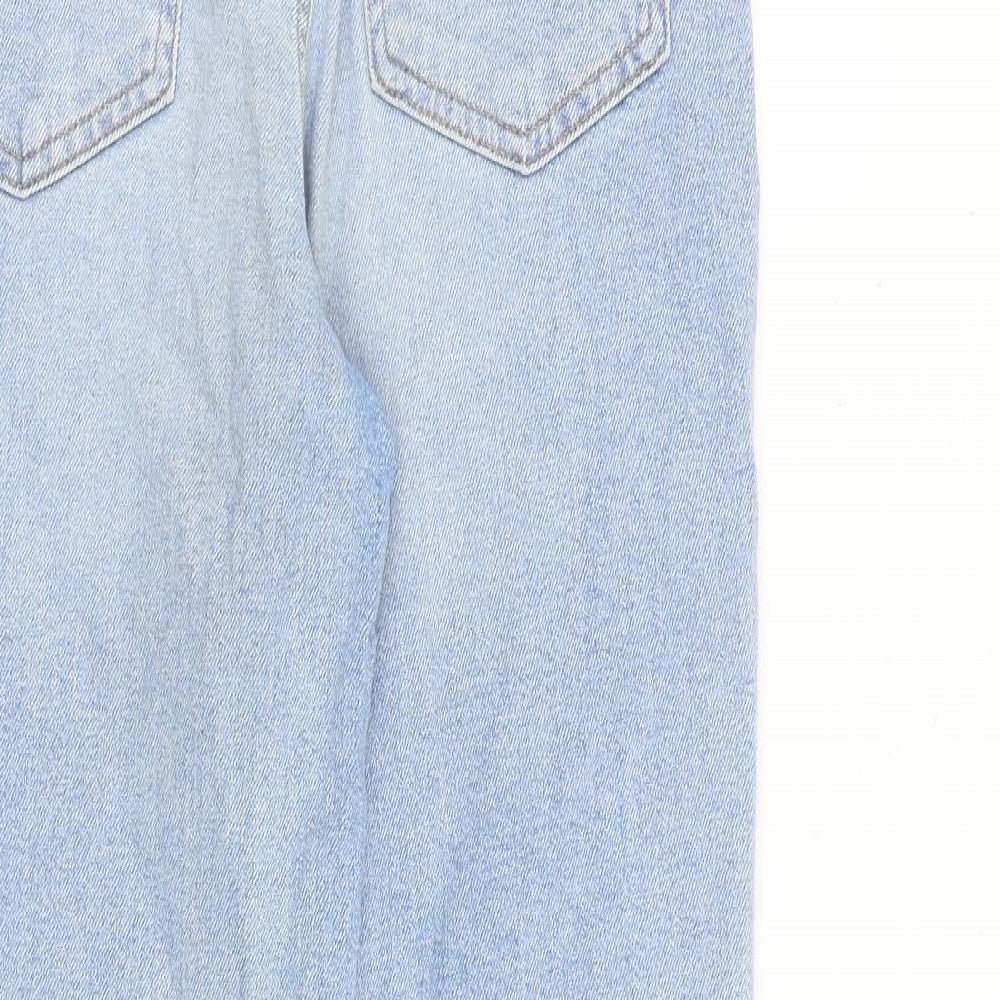 George Womens Blue Cotton Mom Jeans Size 10 L28 in Regular Zip