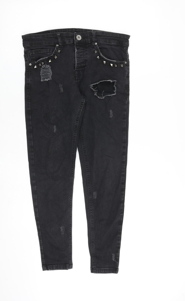 The Coutur Club Mens Black Cotton Skinny Jeans Size 30 in L26 in Regular Zip