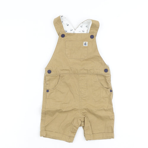 Jasper Conran Baby Beige 100% Cotton Dungaree One-Piece Size 12-18 Months Snap