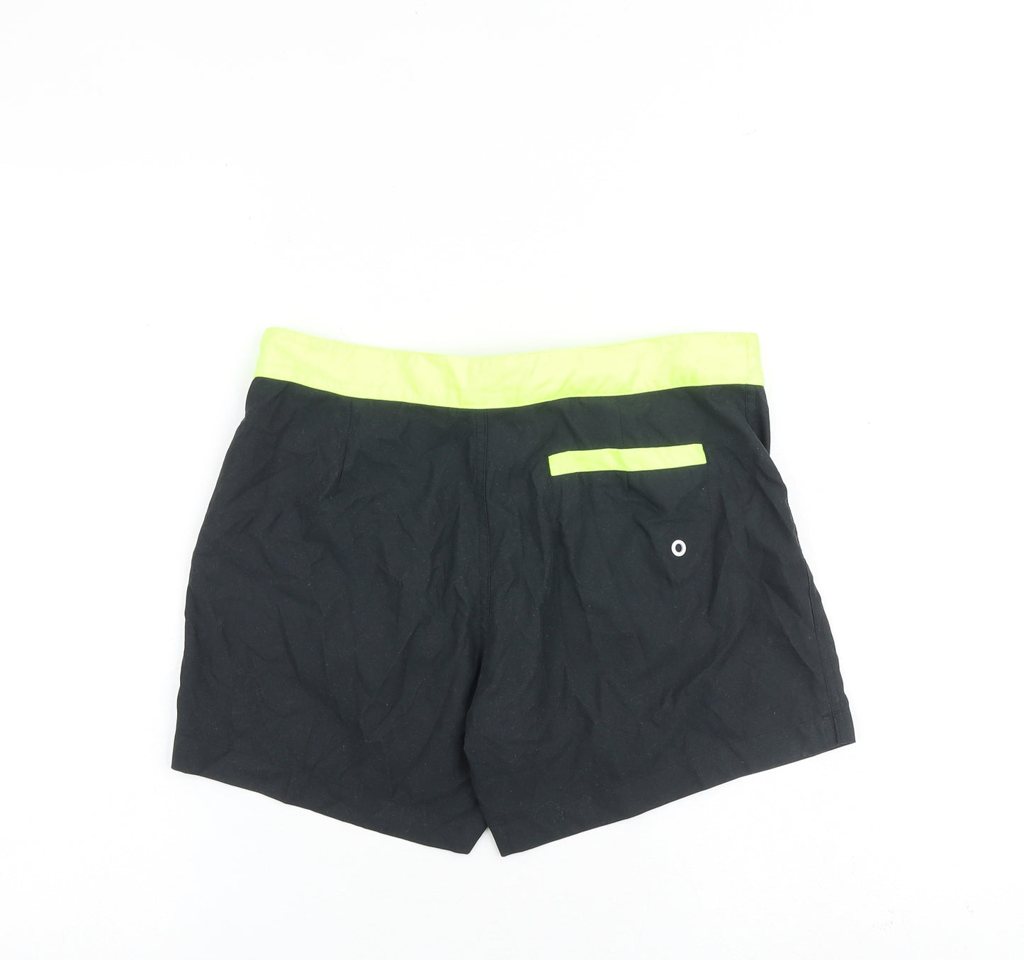 Nike Mens Black Polyester Bermuda Shorts Size S Regular Snap