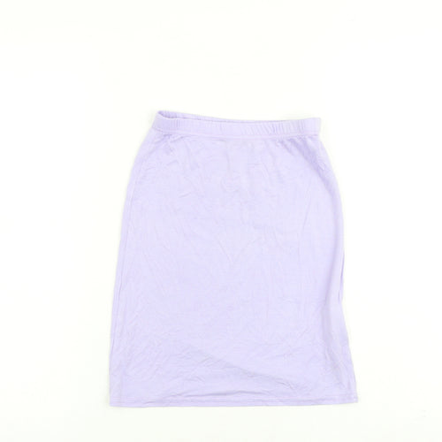 PRETTYLITTLETHING Womens Purple Viscose Mini Skirt Size 8