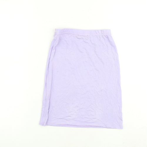 PRETTYLITTLETHING Womens Purple Viscose Mini Skirt Size 8