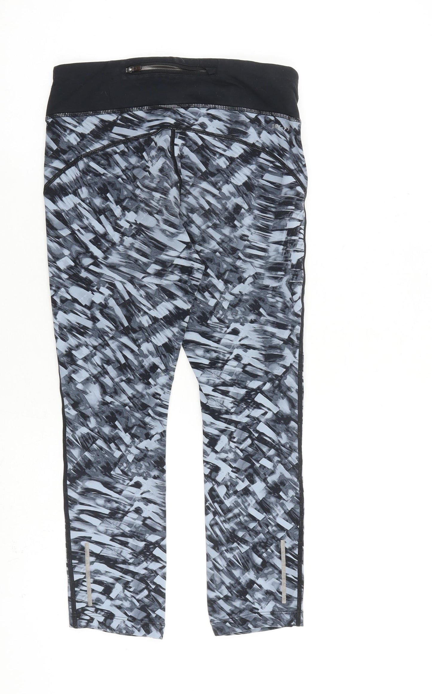 Nike Womens Green Geometric Polyamide Carrot Leggings Size S L23 in