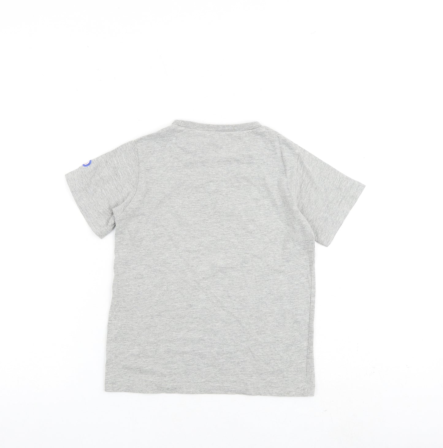 Lambretta Boys Grey 100% Cotton Basic T-Shirt Size S Round Neck Pullover