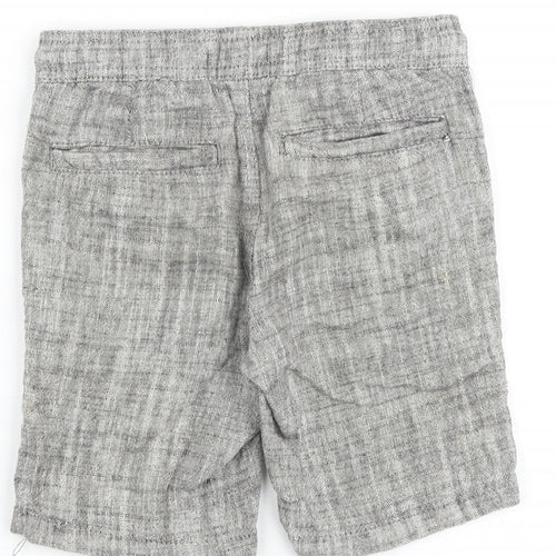 Blue Zoo Boys Grey Linen Bermuda Shorts Size 6 Years Regular Drawstring