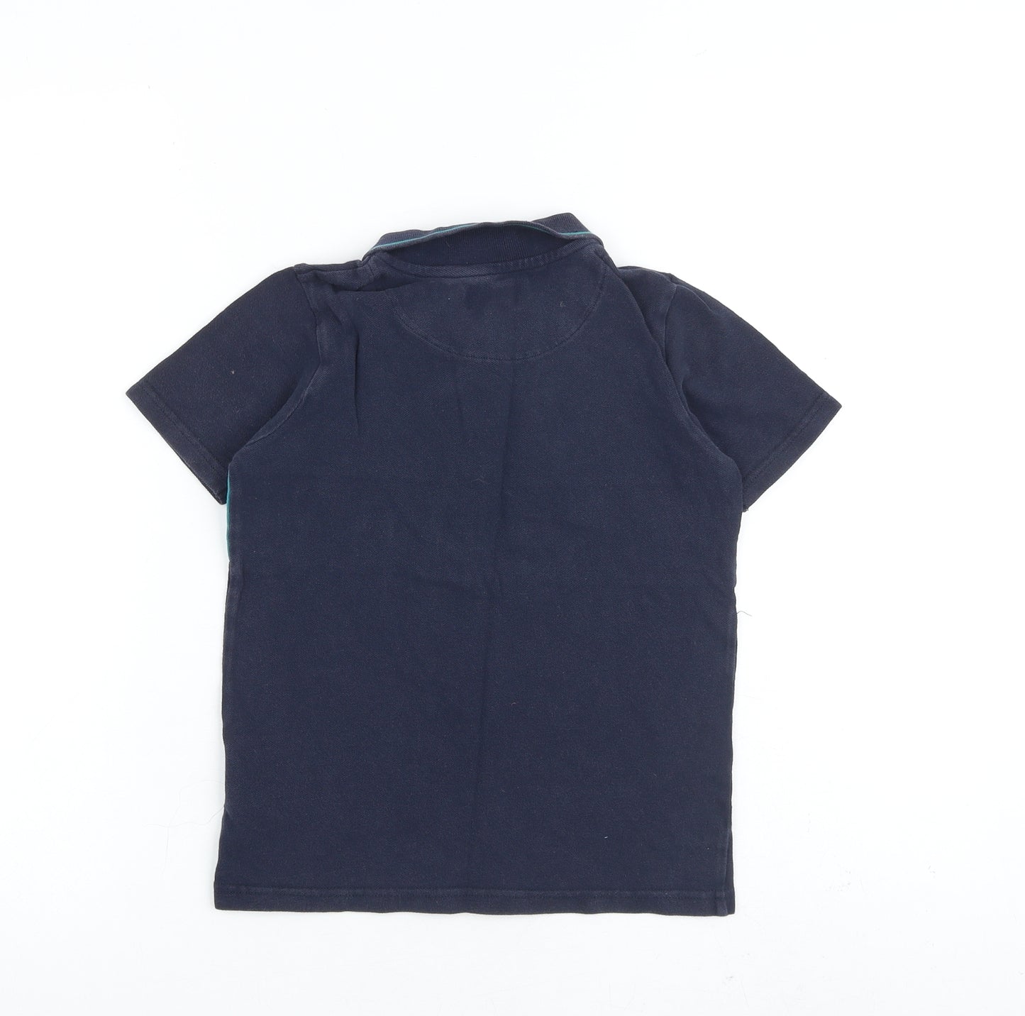 Penguin Boys Blue 100% Cotton Basic T-Shirt Size 8-9 Years Collared Button