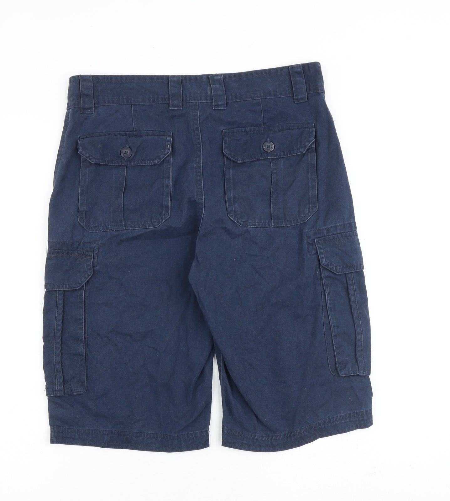 Mountain Warehouse Mens Blue Cotton Cargo Shorts Size 30 in L10 in Regular Zip
